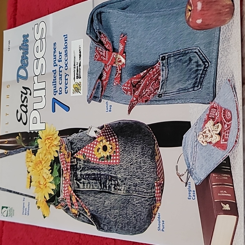 a craft booklet titled "Easy Denim Purses".